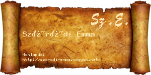 Szórádi Emma névjegykártya
